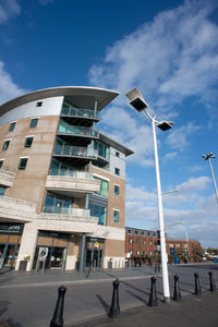 Low angle view of buildings against sky