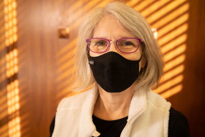 Portrait of woman wearing sunglasses