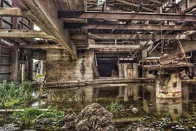 Interior of abandoned building