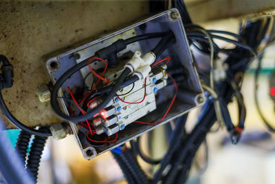 Close-up of machine part
