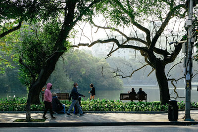 People enjoying in park