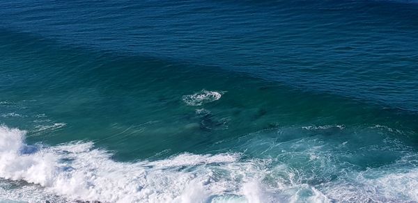 High angle view of sea