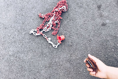 Low section of person with ice cream