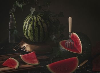 Close-up of fruits on table