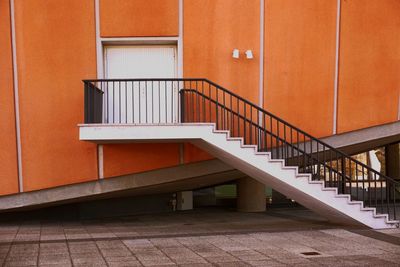 Empty staircase in building