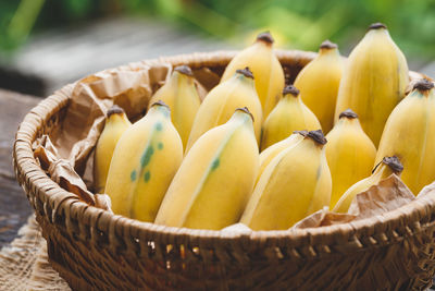 Close-up of fruits in basket