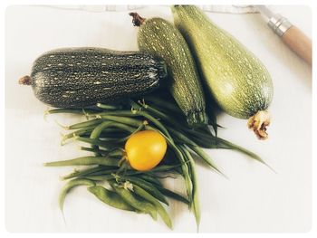 High angle view of fruit on table