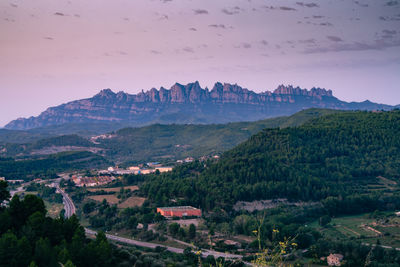 Montserrat mountain at sunrise