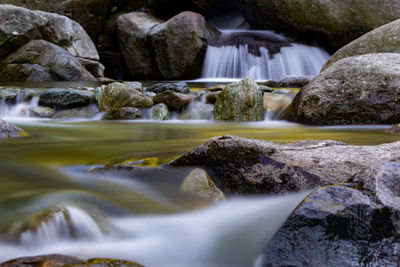 Scenic view of waterfall