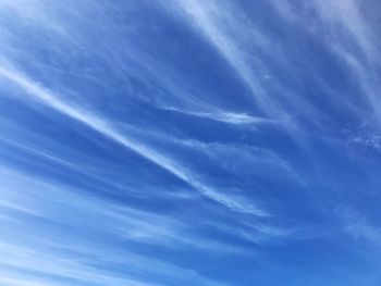 Low angle view of vapor trail in sky