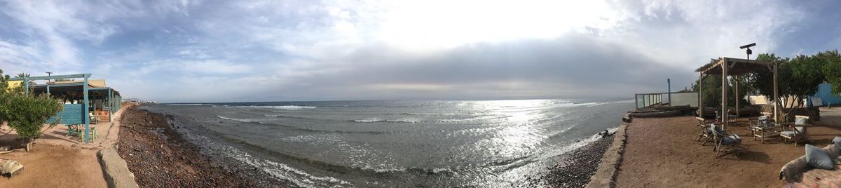Panoramic view of beach against sky