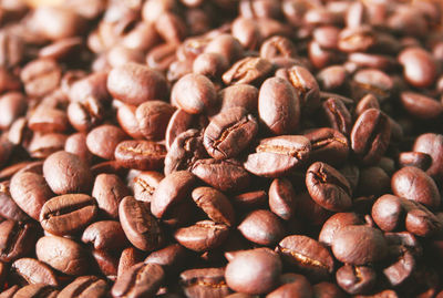 Full frame shot of roasted coffee beans