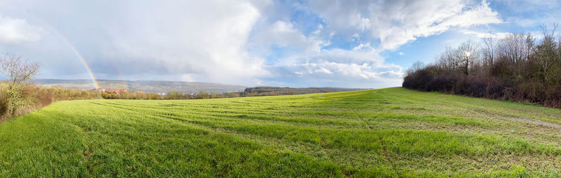 Panoramic view of landscape against sky