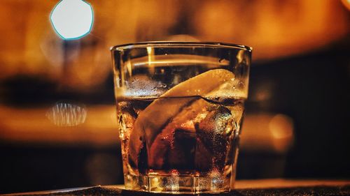 Close-up of alcoholic drink