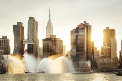 Cityscape at sunset