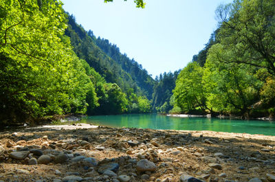 Scenic view of calm lake