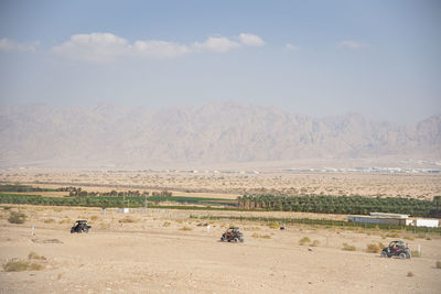 Scenic view of desert against sky