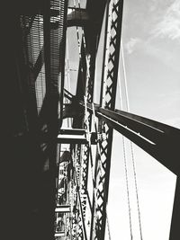 Low angle view of bridge against sky