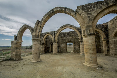 Built structure against cloudy sky