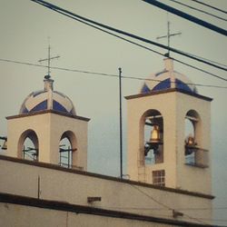 Low angle view of church against sky