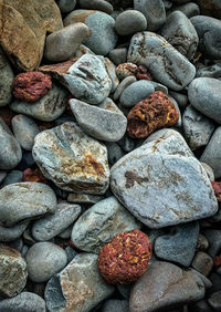 Full frame shot of pebbles