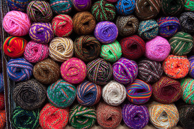 Full frame shot of multi colored candies for sale in market