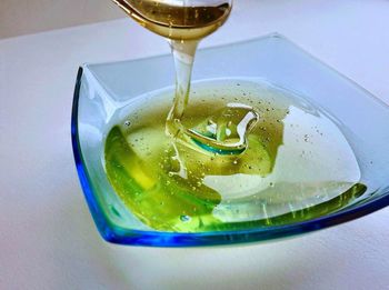 Close-up of drink on table