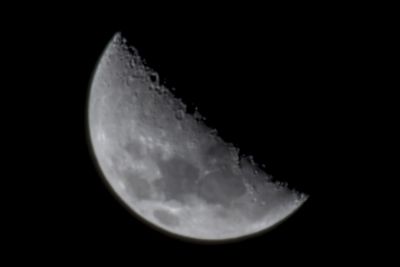 Close-up of moon against black sky