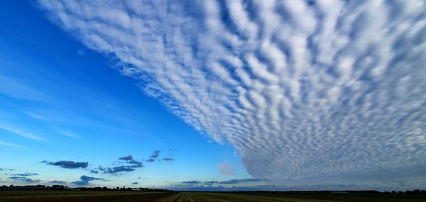 Low angle view of sky over land