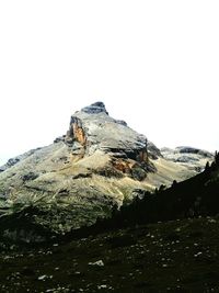 Scenic view of mountains against clear sky