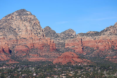 Scenic view of rocky mountains