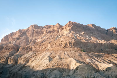 Scenic view of mountains against clear sky