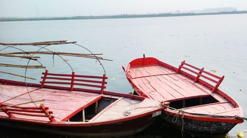 Boats in sea