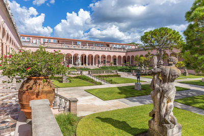 View of historical building against cloudy sky