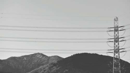 Low angle view of power lines