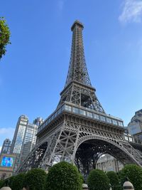 Low angle view of eiffel tower