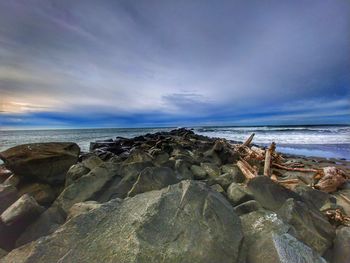 Panoramic view of sea against sky