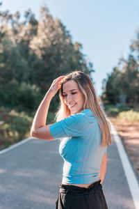 Young woman smiling
