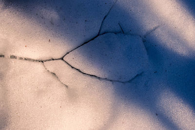 Full frame shot of cracked land