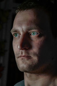 Close-up portrait of young man