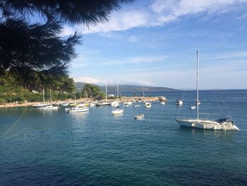 Boats in calm sea