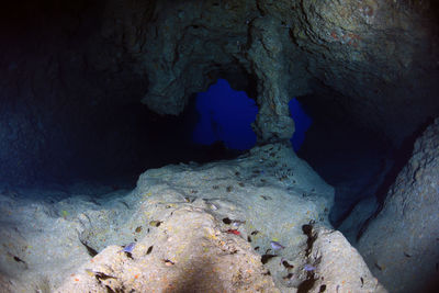 Rock formation in sea