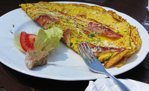 Close-up of served food