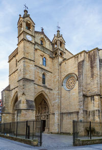 Low angle view of historic building against sky