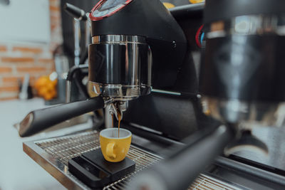 Close-up of coffee on table