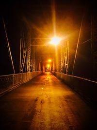 Empty road at night