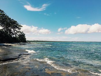 Scenic view of sea against sky