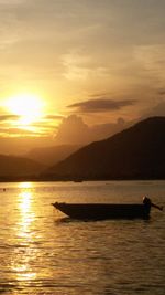 Scenic view of sunset over sea