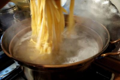 Close-up of noodles in bowl