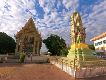 View of temple building against sky